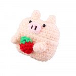 Wholesale Airpod Pro Cute Design Cartoon Handcraft Wool Fabric Cover Skin (Strawberry Pig)